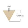 Pendentifs Triangle 14mm – Laiton Doré à l'or fin 18K