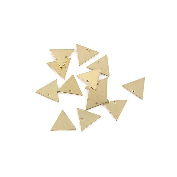 Pendentifs Triangle 14mm – Laiton Doré à l'or fin 18K