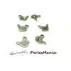 PENDENTIFS Petits OISEAU trop Mignon 11mm métal finition Argent Antique