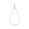 Pendentifs, Connecteur Goutte 39 mm, Acier Inoxydable 316 couleur Argent Platine
