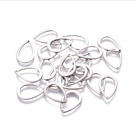 Pendentifs Goutte 17mm en Acier Inoxydable 304 finition Argenté