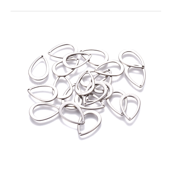 Pendentifs Goutte 17mm en Acier Inoxydable 304 finition Argenté
