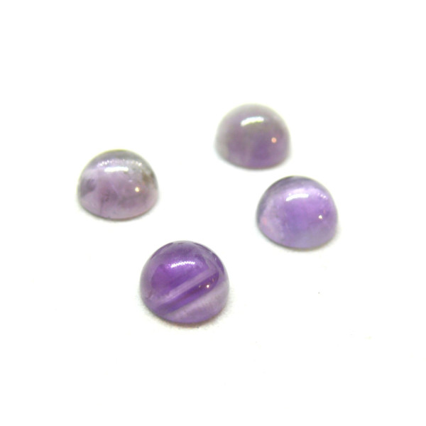 cabochons demi-perles 8 mm en améthyste – Coloris 30