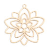 Estampes, pendentif filigrane, Fleur forme Mandala 30mm métal Coloris Doré DIY