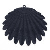 Estampes, Pendentifs Eventail, Plumes 44mm, métal finition Gris Anthracite