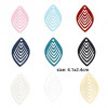 Estampes, pendentifs Multi Ovales 41mm métal coloris Rouge