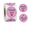 Rouleau de 500 stickers ' Thank You' 25mm pour customisation boite cadeaux et scrapbooking