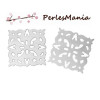 Estampes Connecteurs filigrane, forme CARRE 41mm, Acier Inoxydable 304,  pour création de bijoux raffinés