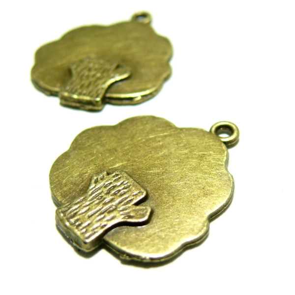 Pendentifs Arbre, métal finition Bronze