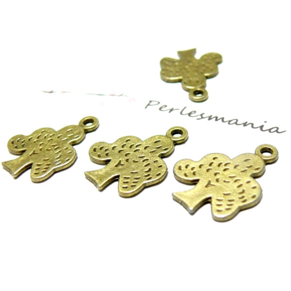 Breloques pendentif arbre, métal finition Bronze