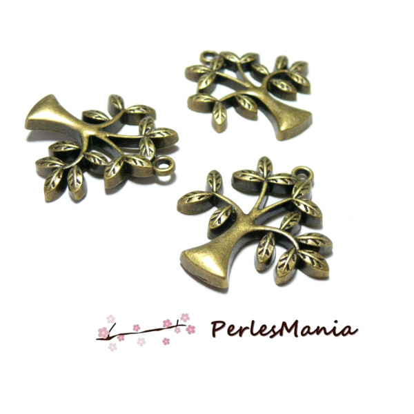 Pendentifs breloque ARBRE  IMPOSANT métal finition BRONZE