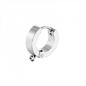 Boucles d'oreilles Dormeuses, créoles 9mm avec anneau d'attache,  Acier Inoxydable 316