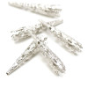 Cônes, coupelles, embouts filigranés 41mm, métal finition Argent VIF, pour création de bijoux