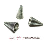 Cônes, coupelles embouts Ethnica, metal finition Argent Antique