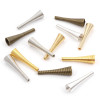 Cônes, embouts, caps coupelles RESSORT 31mm, métal finition Multicolores, pour création de bijoux