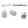 Embouts Cylindre en CUIVRE, pour cordon metal ARGENT VIF