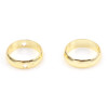 Perles intercalaires,  Cadre Cercle 10mm, Cuivre finition Doré  à l'or fin 18K