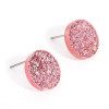 Boucles d'oreille Puce, Clous, Acrylique 14mm avec trou d' attache, et embouts plastique