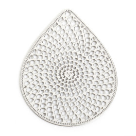 Pendentifs, Estampes Géométrique 29mm, Acier Inoxydable 304, finition Argenté
