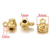 Bélières Boho Chic 5mm, Acier Inoxydable 304, finition Doré à l'or fin 18K, Placage IONIQUE