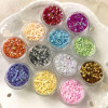 Boites imitation Nacre paillette, forme Cœur pour inclusion résine, scrapbooking, DIY pour nail art, scrapbooking