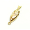 Pendentif Poisson 22.5mm, Acier Inoxydable 304, finition Doré, Placage IONIQUE