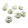 Perles Intercalaire, COQUILLAGE ESCARGOT 8 mm, metal coloris Argent Antique