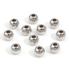 Perles intercalaires Bille 4mm trou 1.5mm, Acier Inoxydable 304, finition Argent Platine