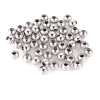 Perles intercalaires Bille 4mm trou 1.5mm, Acier Inoxydable 304, finition Argent Platine