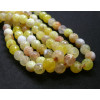 Perles Agate Bicolore Facettée 6mm Coloris 07