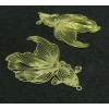 Pendentifs filigrane Poisson de Combat 27mm – Acier Inoxydable Doré à l'or fin 18K
