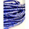 Perles rondelles, Heishi effet Nacrées en pâte polymère 6 par 1mm, couleur 01A Bleu