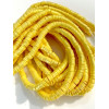 Perles rondelles, Heishi effet Nacrées, pâte polymère 6 par 1mm, couleur 01B JAUNE