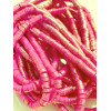 Perles rondelles, Heishi effet Nacrées, pâte polymère 6 par 1mm, couleur 01I ROSE Fuchsia
