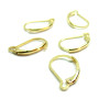 Boucles d'oreilles dormeuses 16.5mm avec attache ouverte,  Acier inoxydable 304 , Doré à l'or fin 24K