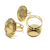 Support de Bague 14 par 10mm, Acier Inoxydable 304, finition Doré à l'or fin 18K