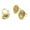 Support de Bague 14 par 10mm, Acier Inoxydable 304, finition Doré à l'or fin 18K