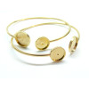 Support de bracelet double 12 et 10mm, Acier Inoxydable 304, finition doré à l'or fin 18K, Placage IONIQUE