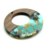 Pendentif Cercle en Bois et résine 38mm