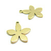 Pendentifs Fleur 14mm, Acier Inoxydable 304 finition Doré