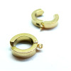 Boucles d'oreille Clips, créoles 9 mm avec anneau d'attache,  Acier Inoxydable 316 finition DORE