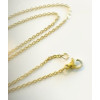 H11K00417G – Lot de 1 Collier princesse 45cm Maille Jaseron 2mm Acier Inox Doré 18K Ionique