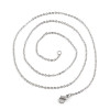 Colliers 49 cm, maille fine 2 mm, Acier Inoxydable 304, finition Argenté