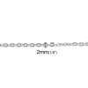 Colliers 49 cm, maille fine 2 mm, Acier Inoxydable 304, finition Argenté