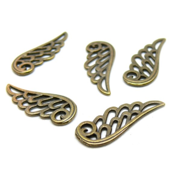 Pendentifs Aile d’ange 24mm – Laiton Finition Bronze