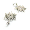 Pendentifs avec anneau, Soleil 13mm, Acier Inoxydable 304, finition Argent Platine
