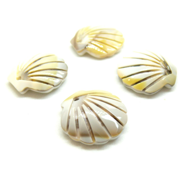 Pendentifs, Coquille Saint Jacques 18.5mm en Acétate