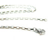 Colliers Princesse 50cm, maille Rectangle Vénitienne 1.5mm, Acier Inoxydable 304 finition Argent