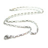 Colliers Princesse 45cm, maille Rectangle Vénitienne 2mm, Acier Inoxydable 304 finition Argent