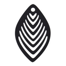 Estampes, pendentifs Multi Ovales 41mm, métal coloris NOIR